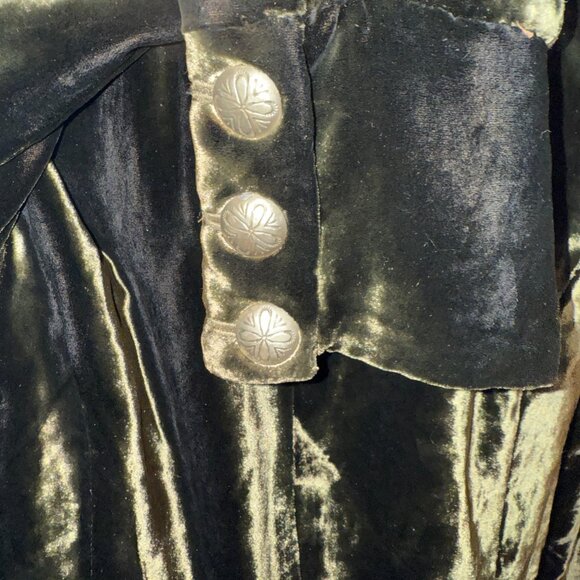 Vintage Double D Ranch Green Silk Velvet Jacket M - Picture 3 of 9